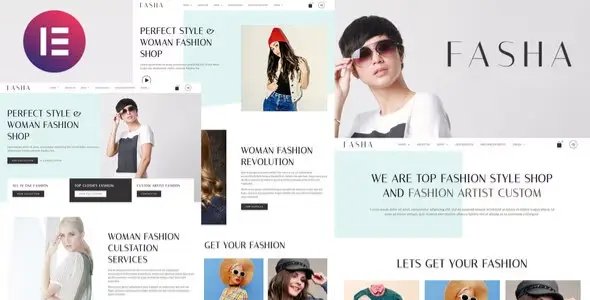 Fasha – Woman Fashion & Shop eCommerce Elementor Template Kit