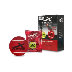 VECTOR-X CRICKET TENNIS BALLS (PACK OF 6 BALLS)
